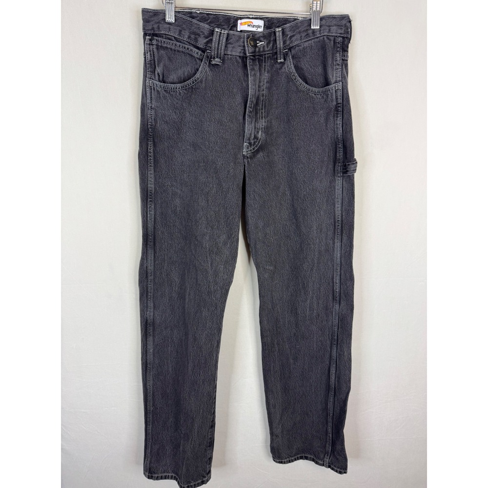 Wrangler x Hot Wheels Mens Carpenter‎ Jeans Faded Black Denim 30x34